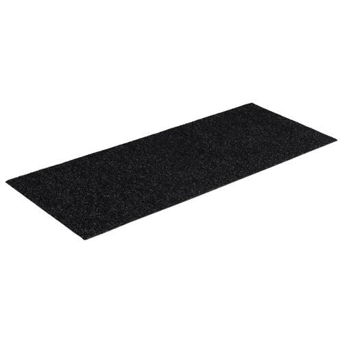 Selvklæbende trappemåtter 15 stk. 60x25 cm rektangulær sort