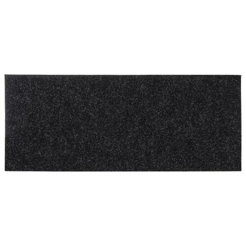 Selvklæbende trappemåtter 15 stk. 60x25 cm rektangulær sort