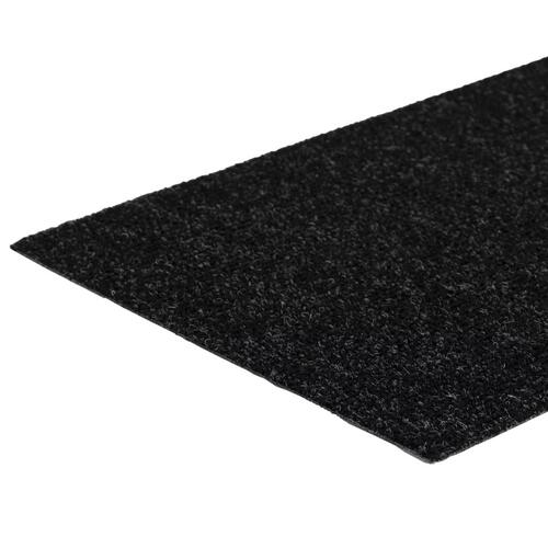 Selvklæbende trappemåtter 15 stk. 60x25 cm rektangulær sort