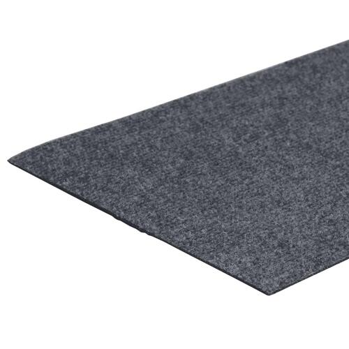 Selvklæbende trappemåtter 15 stk. 60x25 cm rektangulær lysegrå