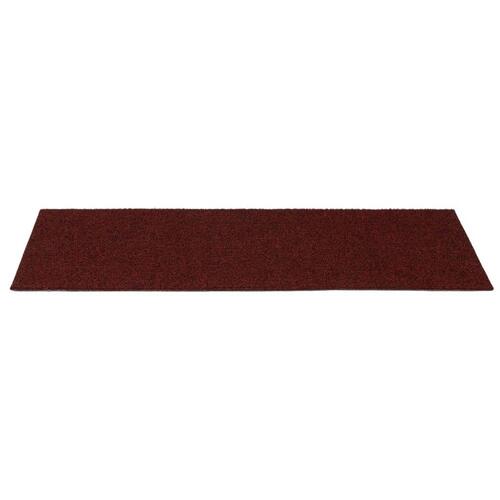 Selvklæbende trappemåtter 15 stk. 60x25 cm rektangulær rød