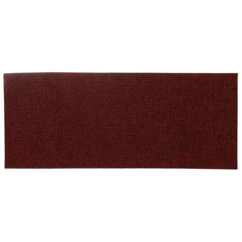 Selvklæbende trappemåtter 15 stk. 60x25 cm rektangulær rød