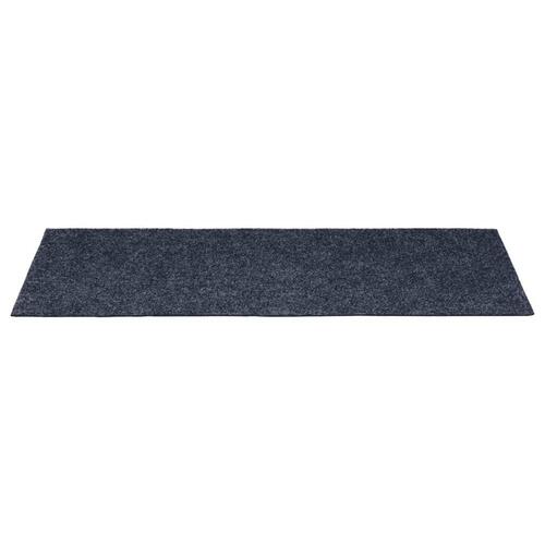 Selvklæbende trappemåtter 15 stk. 60x25 cm rektangulær gråblå
