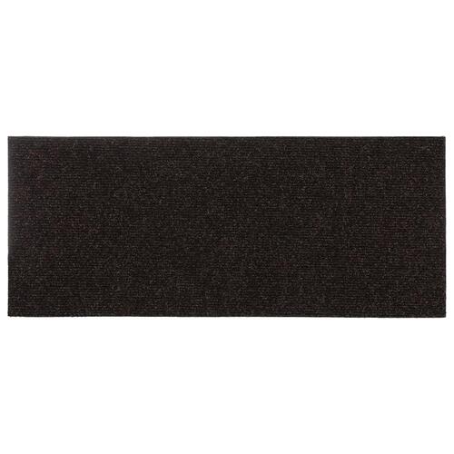 Selvklæbende trappemåtter 15 stk. 60x25 cm mørkebrun