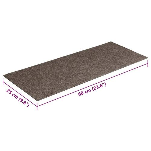Selvklæbende trappemåtter 15 stk. 60x25 cm cremefarvet