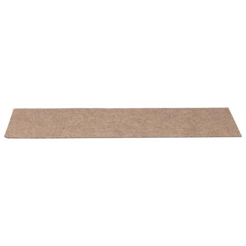 Selvklæbende trappemåtter 15 stk. 76x20 cm rektangulær lysebrun