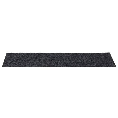 Selvklæbende trappemåtter 15 stk. 76x20 cm rektangulær grå