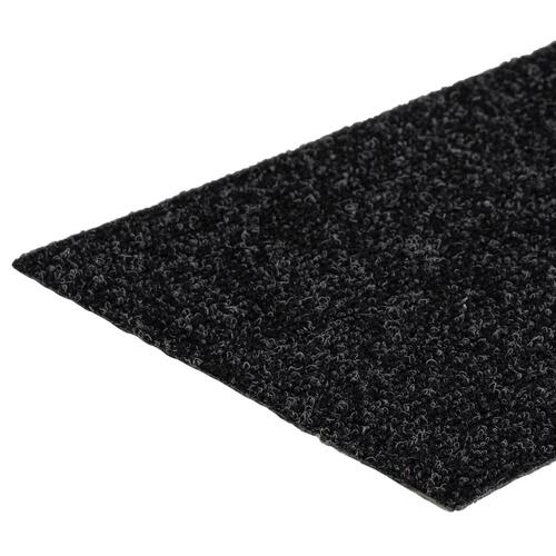 Selvklæbende trappemåtter 15 stk. 76x20 cm rektangulær sort