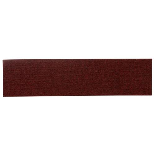 Selvklæbende trappemåtter 15 stk. 76x20 cm rektangulær rød