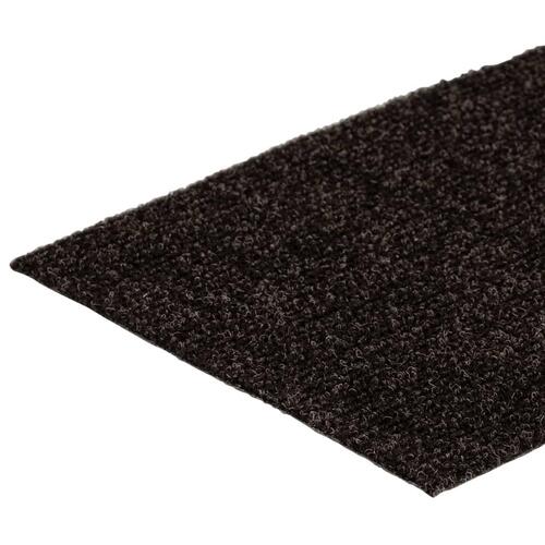 Selvklæbende trappemåtter 15 stk. 76x20 cm rektangulær brun