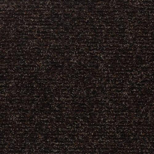 Selvklæbende trappemåtter 15 stk. 76x20 cm mørkebrun