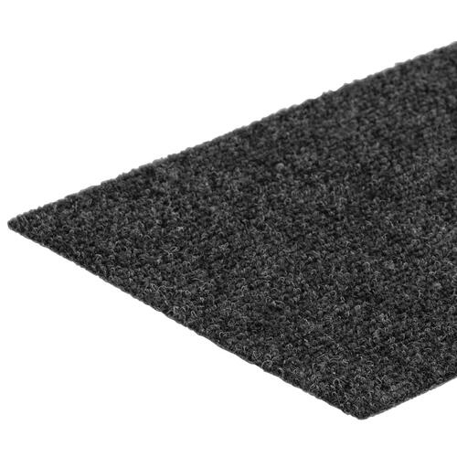 Selvklæbende trappemåtter 15 stk. 76x20 cm rektangulær antracit
