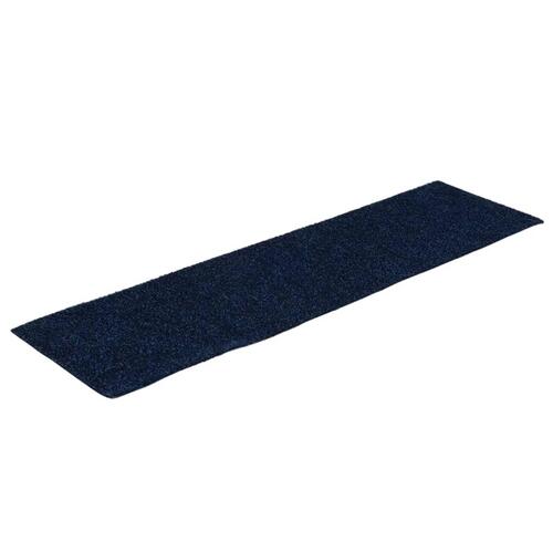 Selvklæbende trappemåtter 15 stk. 76x20 cm rektangulær blå