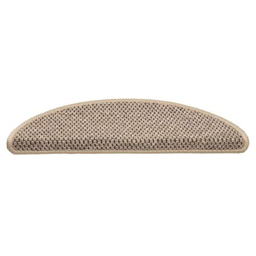 Selvklæbende trappemåtter 30 stk. 56x17x3 cm sisal-look beige