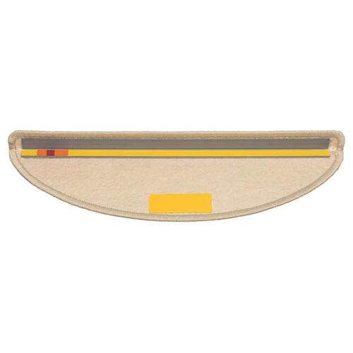 Selvklæbende trappemåtter 30 stk. 56x17x3 cm sisal-look beige