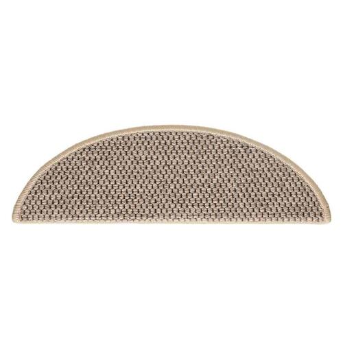 Selvklæbende trappemåtter 30 stk. 56x17x3 cm sisal-look beige
