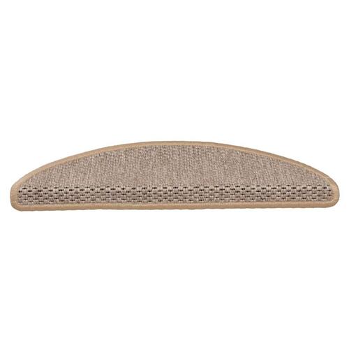Selvklæbende trappemåtter 30stk. 56x17x3cm sisal-look lys beige
