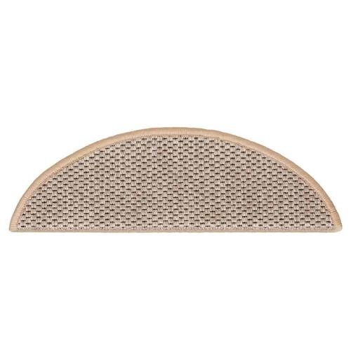 Selvklæbende trappemåtter 30stk. 56x17x3cm sisal-look lys beige