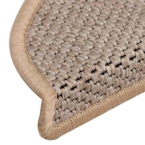 Selvklæbende trappemåtter 30stk. 56x17x3cm sisal-look lys beige