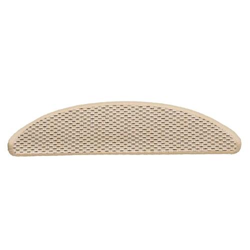 Selvklæbende trappemåtter 30 stk. 56x17x3 cm sisal-look creme