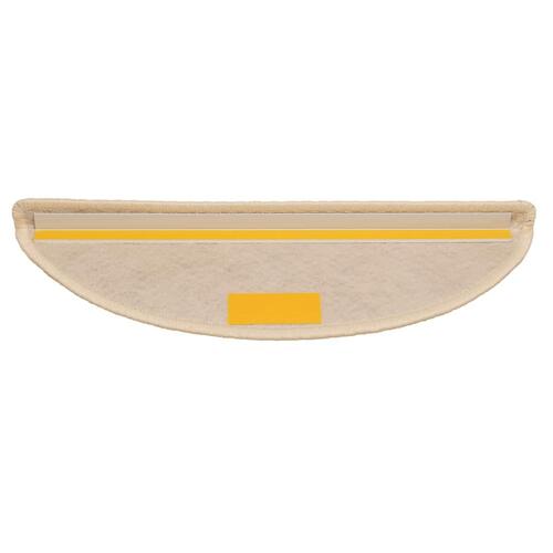 Selvklæbende trappemåtter 30 stk. 56x17x3 cm sisal-look creme