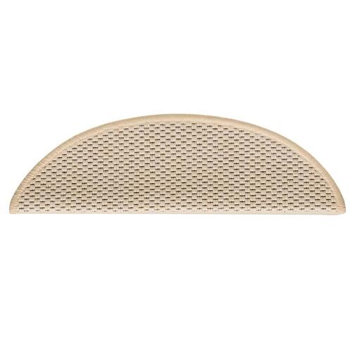 Selvklæbende trappemåtter 30 stk. 56x17x3 cm sisal-look creme