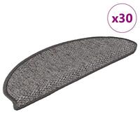 Selvklæbende trappemåtter 30stk. 65x21x4cm sisal-look brunbeige