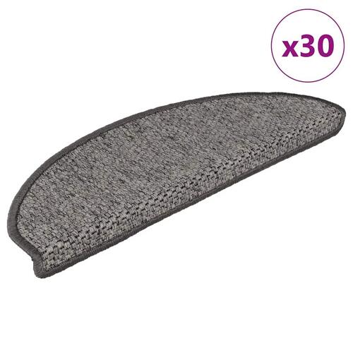Selvklæbende trappemåtter 30stk. 65x21x4cm sisal-look brunbeige