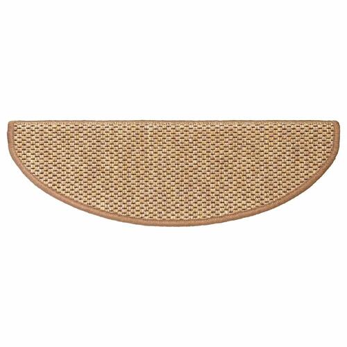 Selvklæbende trappemåtter 30 stk. 65x21x4 cm sisal-look sisal