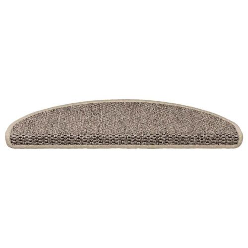 Selvklæbende trappemåtter 30 stk. 65x21x4 cm sisal-look beige