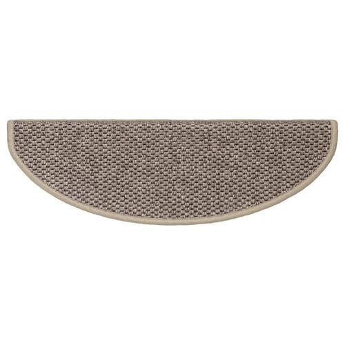Selvklæbende trappemåtter 30 stk. 65x21x4 cm sisal-look beige