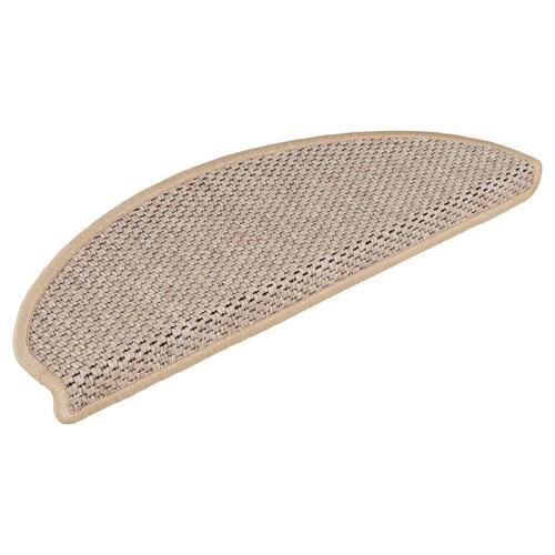 Selvklæbende trappemåtter 30stk. 65x21x4cm sisal-look lys beige