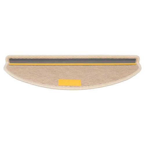 Selvklæbende trappemåtter 30 stk. 65x21x4 cm sisal-look creme