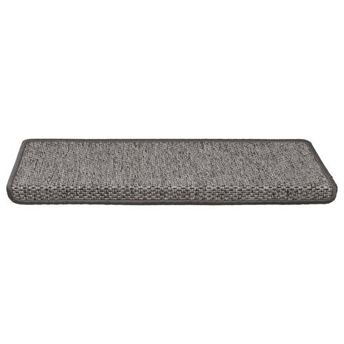 Selvklæbende trappemåtter 30stk. 65x21x4cm sisal-look grå beige