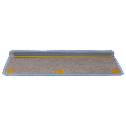 Selvklæbende trappemåtter 30 stk. 65x21x4 cm sisal-look blå