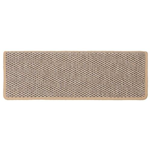 Selvklæbende trappemåtter 30stk. 65x21x4cm sisal-look lys beige