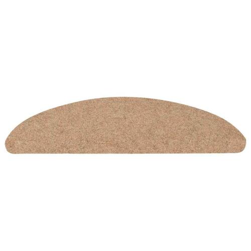 Selvklæbende trappemåtter 20 stk. 56x17x3 cm beige
