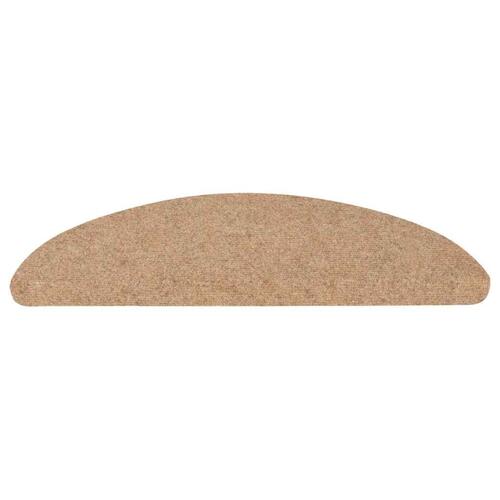 Selvklæbende trappemåtter 20 stk. 65x22,5x3,5 cm beige