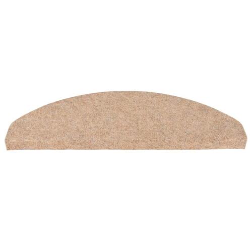 Selvklæbende trappemåtter 30 stk. 65x22,5x3,5 cm beige