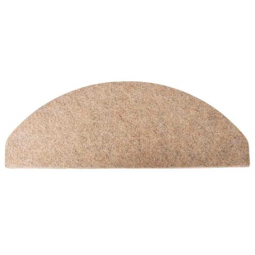 Selvklæbende trappemåtter 30 stk. 65x22,5x3,5 cm beige