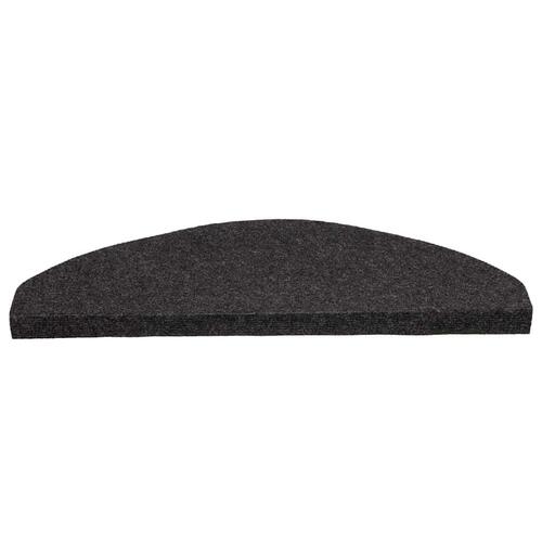 Selvklæbende trappemåtter 30 stk. 65x22,5x3,5 cm sort