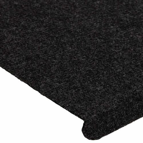 Selvklæbende trappemåtter 30 stk. 65x24,5x3,5 cm sort