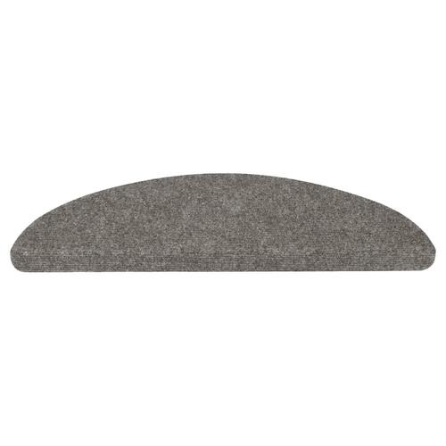 Selvklæbende trappemåtter 30 stk. 56x17x3 cm grå