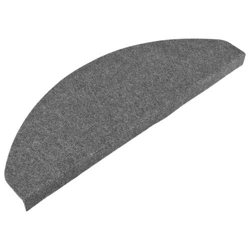 Selvklæbende trappemåtter 30 stk. 65x22,5x3,5 cm grå