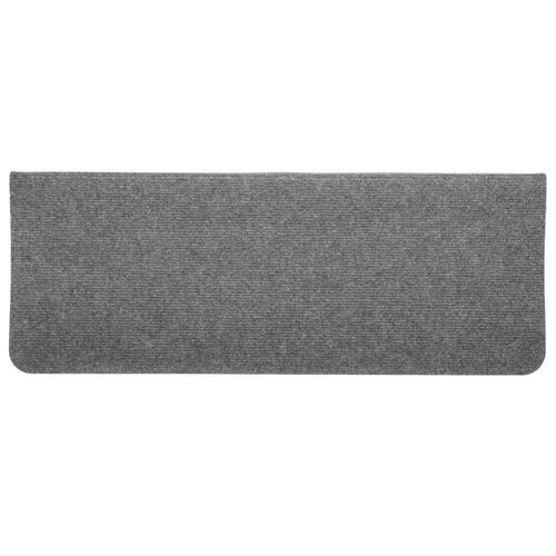 Selvklæbende trappemåtter 30 stk. 65x24,5x3,5 cm grå