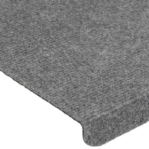 Selvklæbende trappemåtter 30 stk. 65x24,5x3,5 cm grå