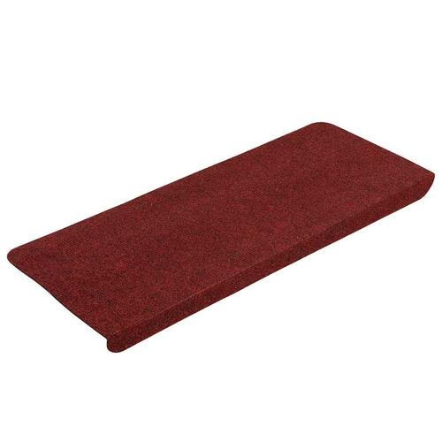 Selvklæbende trappemåtter 30 stk. 65x24,5x3,5 cm rød