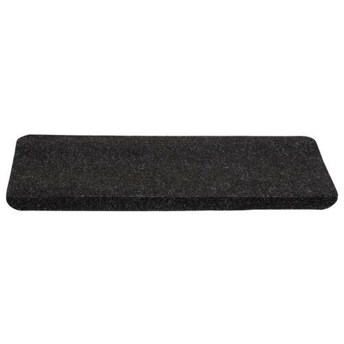 Selvklæbende trappemåtter 15 stk. 65x24,5x3,5 cm antracitgrå