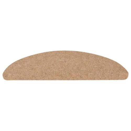 Selvklæbende trappemåtter 10 stk. 65x22,5x3,5 cm beige