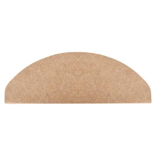 Selvklæbende trappemåtter 10 stk. 65x22,5x3,5 cm beige
